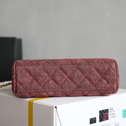 25S KELLY 19 CM IN WINE RED TWEED WITH GOLD HARDWARE